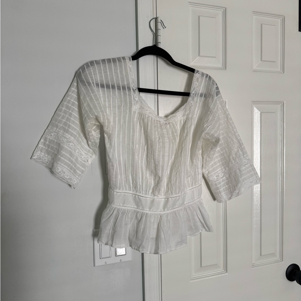 Rebecca Taylor Cotton Button Up Blouse - Picture 3 of 6